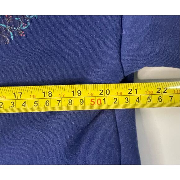 Vintage 80/90s Artisans Deisgns USA Blue/Red Cardinal Cardigan Size Sm-Med - Picture 8 of 10